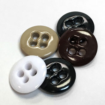 WBA-022 Melamine Fly Button, 14mm - 5 Colors, Priced by the Dozen or Gross